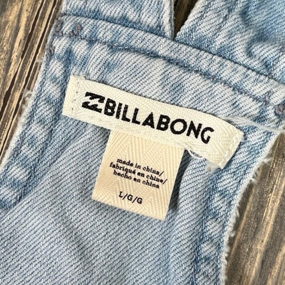 Billabong Denim‎ Overalls Button Front Jeans Y2K Sun Seeker Vintage Retro Farm L - Picture 5 of 10